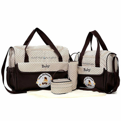 LovelyRLovely baby bag Chocolate LovelyRLovely Five-piece Mommy Baby Bag Set