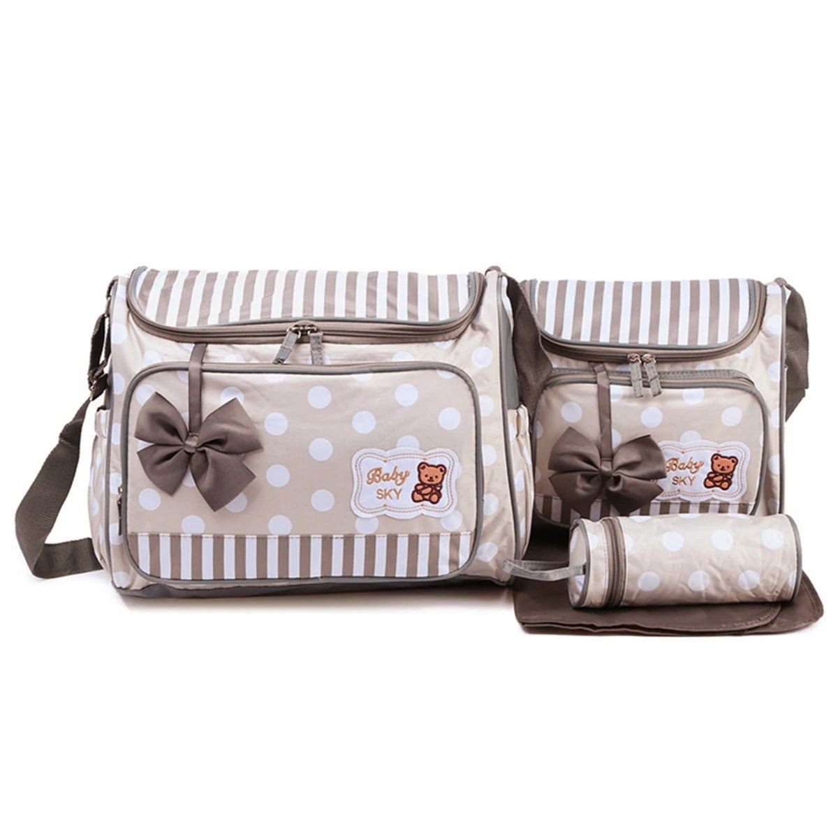 LovelyRLovely baby bag GRAY LovelyRLovely Four Piece Large Capacity Mommy Bag