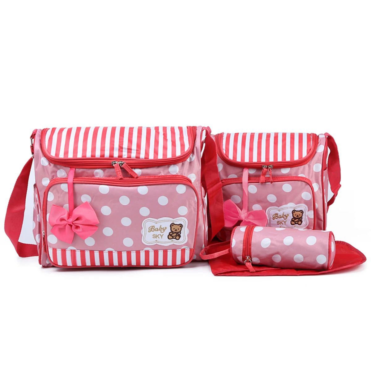 LovelyRLovely baby bag Red LovelyRLovely Four Piece Large Capacity Mommy Bag