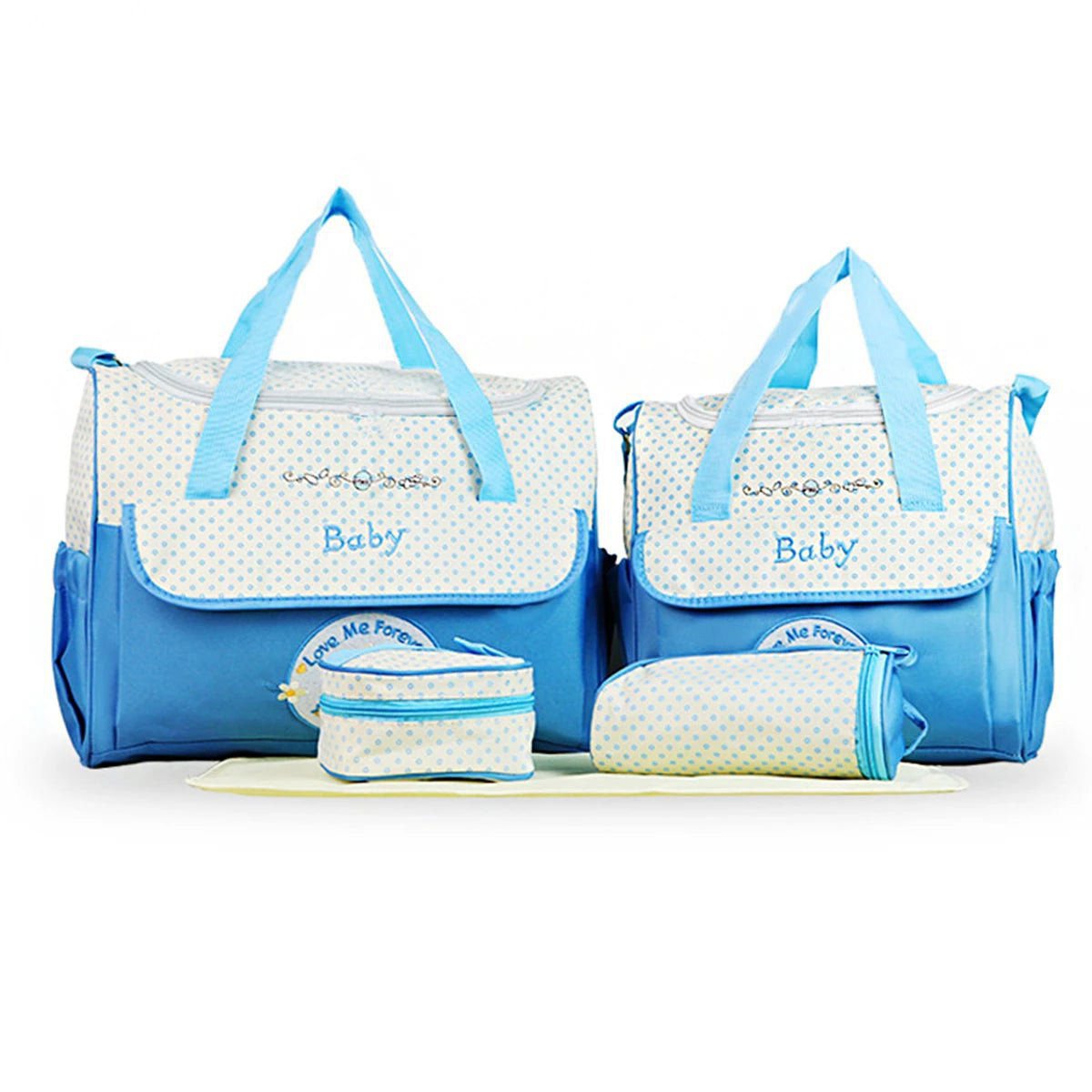 LovelyRLovely baby bag SKY BLUE LovelyRLovely Five-piece Mommy Baby Bag Set