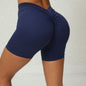 LovelyRLovely Back Waist Deep V-shaped Wrinkle Tight Y Navy Blue / L LovelyRLovely Deep V-shaped Wrinkle Tight Yoga Shorts