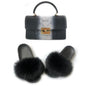 LovelyRLovely bag & shoes set as pic 10 / 7 LovelyRLovely Women Casual Plush Fur Slippers With Handbag