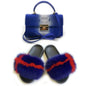 LovelyRLovely bag & shoes set as pic 11 / 6 LovelyRLovely Women Casual Plush Fur Slippers With Handbag