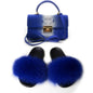 LovelyRLovely bag & shoes set as pic 13 / 9 LovelyRLovely Women Casual Plush Fur Slippers With Handbag