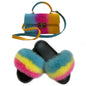 LovelyRLovely bag & shoes set as pic 2 / 7 LovelyRLovely Women Casual Plush Fur Slippers With Handbag