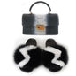 LovelyRLovely bag & shoes set as pic 21 / 9 LovelyRLovely Women Casual Plush Fur Slippers With Handbag