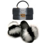 LovelyRLovely bag & shoes set as pic 25 / 9 LovelyRLovely Women Casual Plush Fur Slippers With Handbag