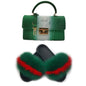 LovelyRLovely bag & shoes set as pic 32 / 9 LovelyRLovely Women Casual Plush Fur Slippers With Handbag