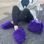 LovelyRLovely bag & shoes set Dark Purple / 5 LovelyRLovely Fluffy Faux Fur Slippers And Handbags Set