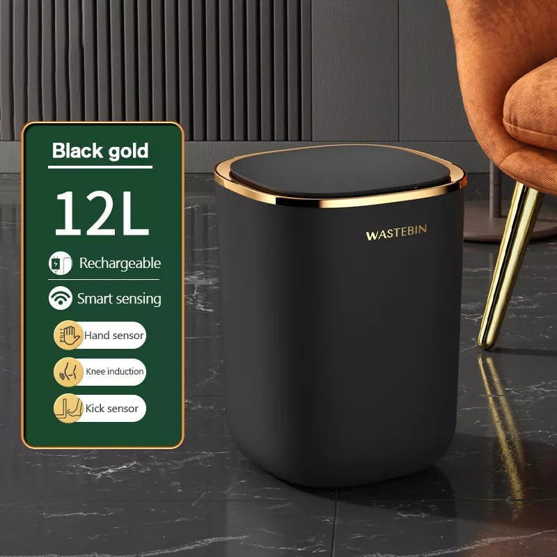 LovelyRLovely Bin 12L black / USB LovelyRLovely 12L Smart Sensor Trash Can