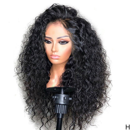 LovelyRLovely Black Front Lace Small Wavy Curly Hair 16 inches / Black LovelyRLovely Black Wavy Lace Front Wig