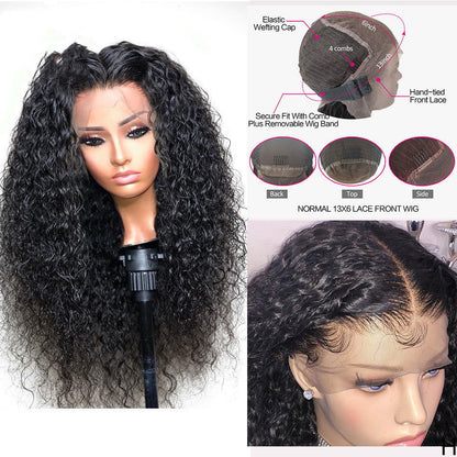 LovelyRLovely Black Front Lace Small Wavy Curly Hair LovelyRLovely Black Wavy Lace Front Wig