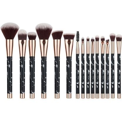 LovelyRLovely Black LovelyRLovely 11pcs Marble Makeup Brush Set