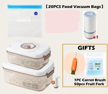 LovelyRLovely Boxes and Bags Set LovelyRLovely Large Capacity Food Vacuum Storage Box with Vacuum Pump