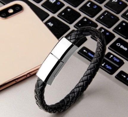 LovelyRLovely Bracelet Charger USB Charging Cable Black 2pcs / Android interface / 20cm LovelyRLovely New Bracelet  USB Charging Cable