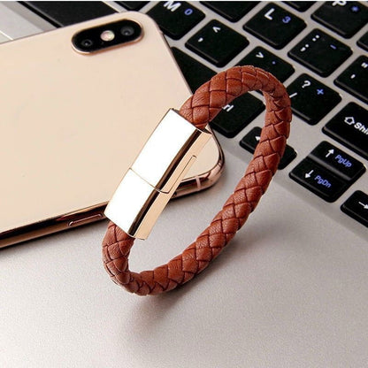 LovelyRLovely Bracelet Charger USB Charging Cable Brown / Android interface / 20cm LovelyRLovely New Bracelet  USB Charging Cable