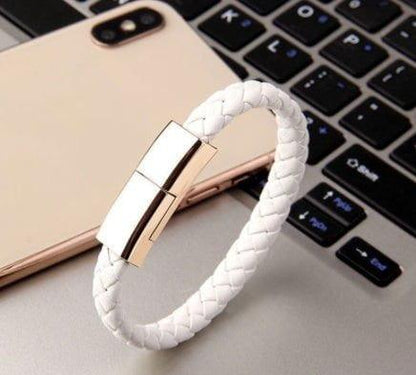 LovelyRLovely Bracelet Charger USB Charging Cable White 2pcs / Android interface / 20cm LovelyRLovely New Bracelet  USB Charging Cable