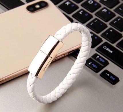 LovelyRLovely Bracelet Charger USB Charging Cable White 3pcs / Android interface / 20cm LovelyRLovely New Bracelet  USB Charging Cable