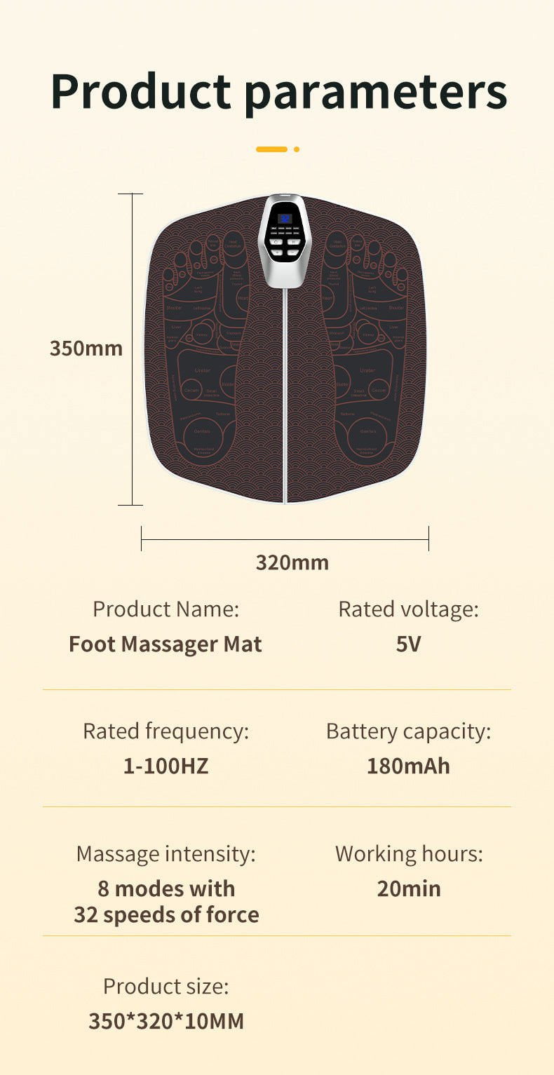 LovelyRLovely Brown / English Version Usb LovelyRLovely EMS Pedicure Machine Foot Pad Micro Current