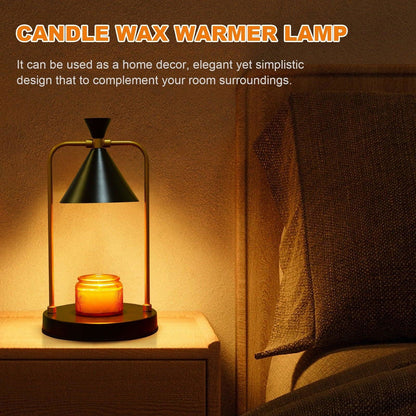 LovelyRLovely Candle Warmer Lamp With Timer Black LovelyRLovely 3 Setting Dimmable Electric Candle Warmer Lamp