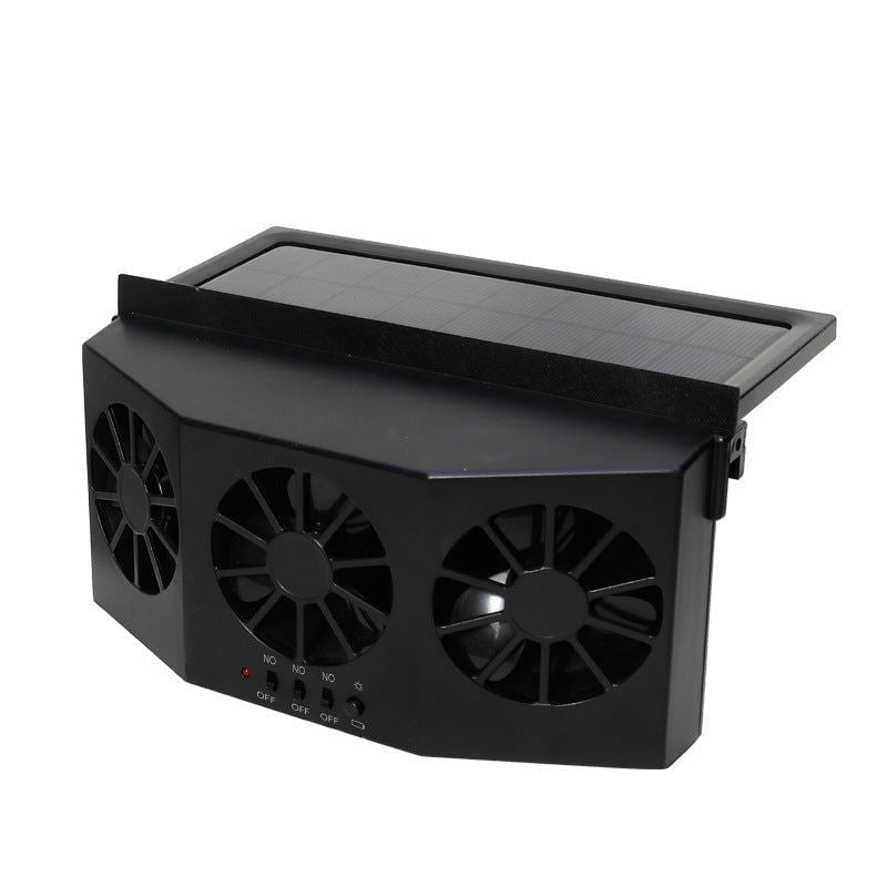 LovelyRLovely Car exhaust fan Three Air Outlet Black LovelyRLovely Solar Powered Car Exhaust Fan