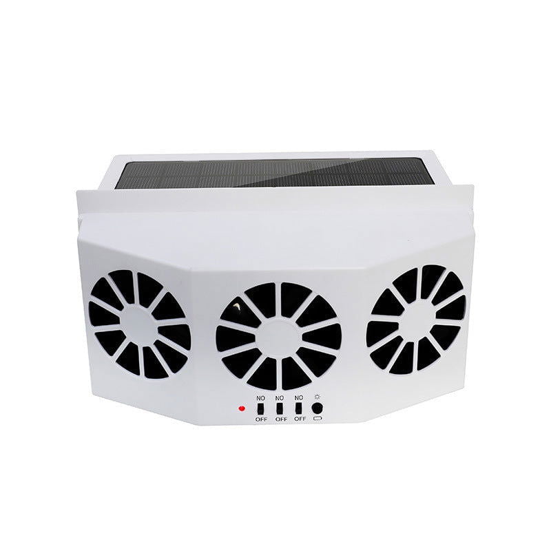 LovelyRLovely Car exhaust fan Three Air Outlet White LovelyRLovely Solar Powered Car Exhaust Fan