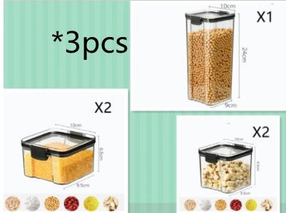 LovelyRLovely Cereals Kitchen Storage Jar Box Suit3pcs LovelyRLovely Cereals Kitchen Storage Jar Box