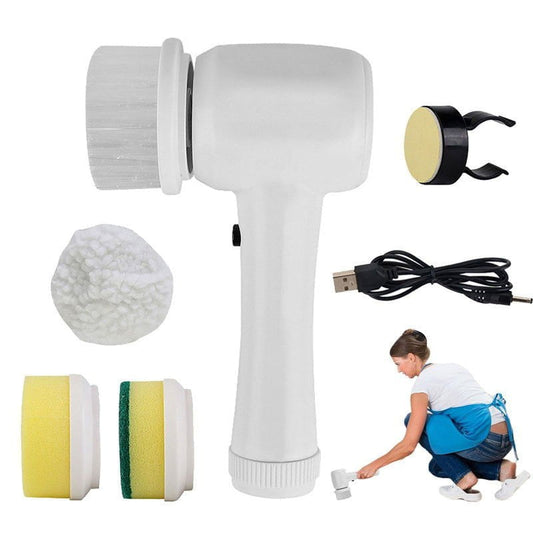 LovelyRLovely Cleaning Tool Set LovelyRLovely 4 In 1 Spinning Scrubber Handheld Electric Cordless Cleaning Brush Portable