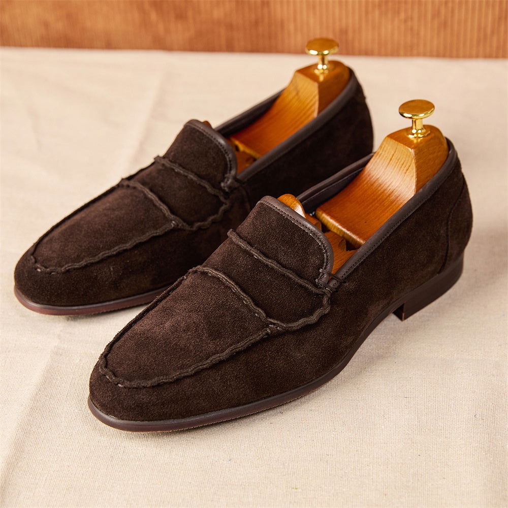 LovelyRLovely Coffee / 38 LovelyRLovely Men's Retro  Suede Shoes