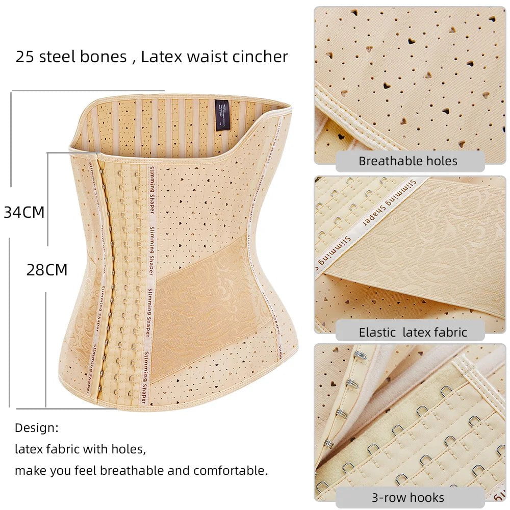 LovelyRLovely corset Beige 25 steel bones / S / CHINA LovelyRLovely 25 Steel Bones 100% Latex Waist Trainer