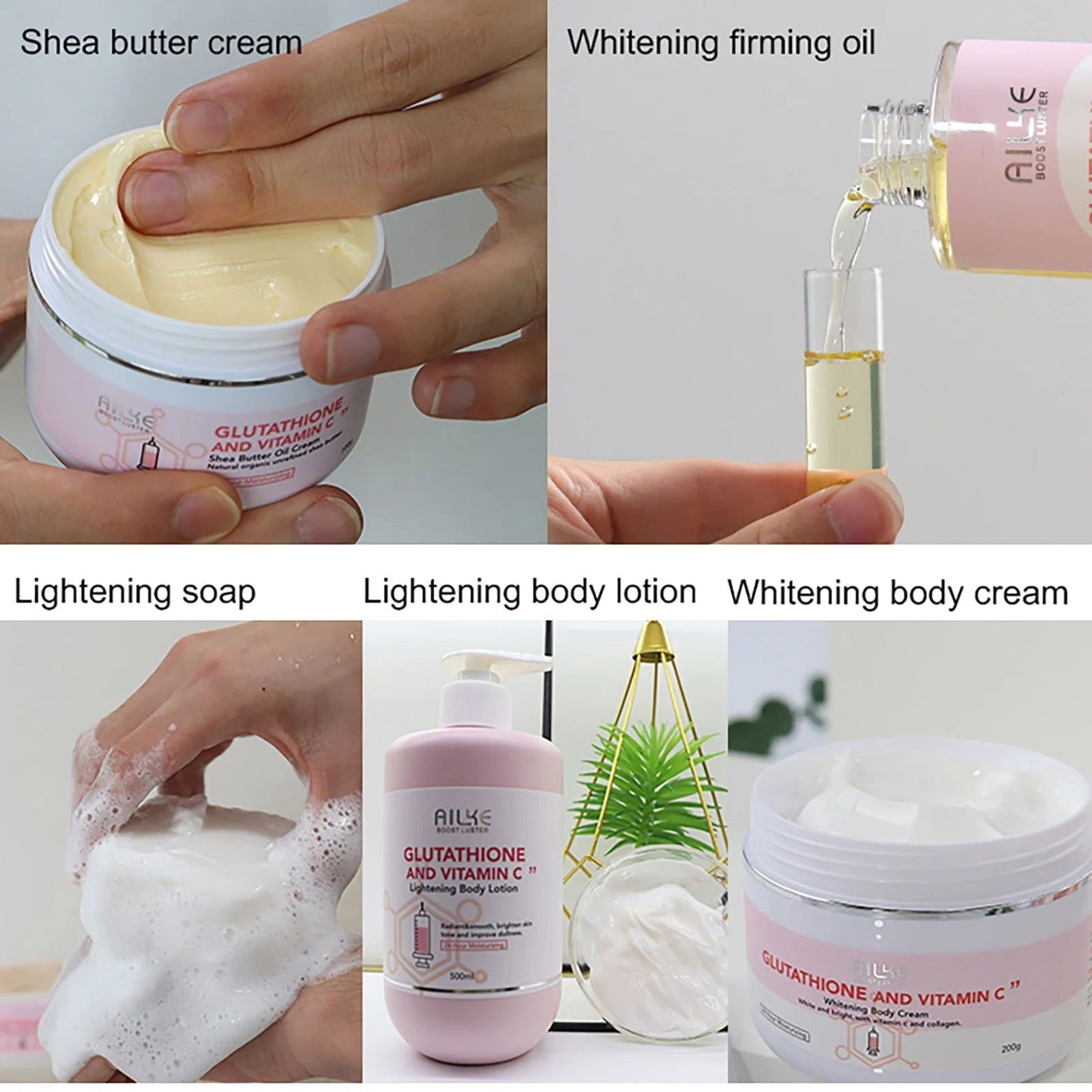 LovelyRLovely cream set LovelyRLovely AILKE Glutathione Whitening Skin Care Set