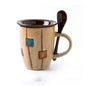 LovelyRLovely Creative Coffee Cup Milk Cup Mug With Li Beige square set LovelyRLovely Creative Coffee Mug With Lid +Spoon