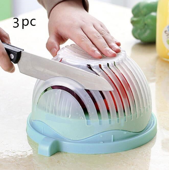 LovelyRLovely Creative Salad Cutter Fruit and Vegetabl Blue3pc LovelyRLovely Creative Salad  Fruit and Vegetable Cutter