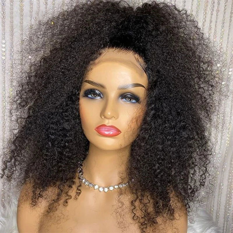 LovelyRLovely Curly Wig LovelyRLovely Deep Part Glueless 26" 180 Density Kinky Curly Lace Front Wig