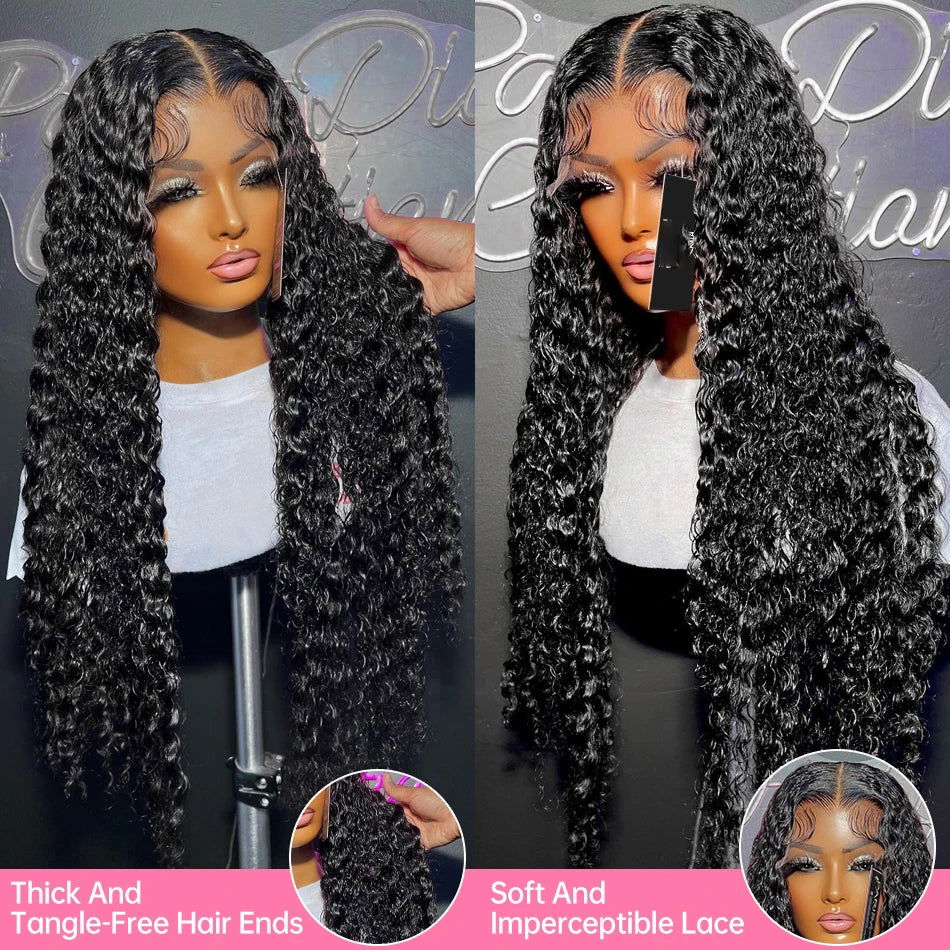 LovelyRLovely Curly Wig LovelyRLovely Pre-plucked 26" 200 Density Long Black Kinky Curly Lace Front Wig