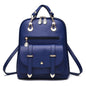 LovelyRLovely Dark Blue LovelyRLovely Female PU Leather Dual-Use Backpack