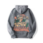 LovelyRLovely Dark Gray / L Plus Size Loose Mushroom Slogan Hoodie