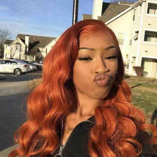 LovelyRLovely Dark Orange Human Hair Lace Front Wig LovelyRLovely Dark Orange Human Hair Lace Front Wig