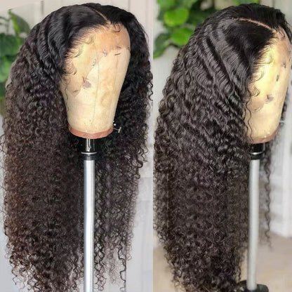 LovelyRLovely Deep Wave T Part Frontal Wig Human Hair 10A T Part deep headgear150 / 10nch LovelyRLovely Deep Wave T Part Human Hair Wig