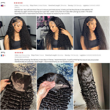 LovelyRLovely Deep Wave T Part Frontal Wig Human Hair LovelyRLovely Deep Wave T Part Human Hair Wig