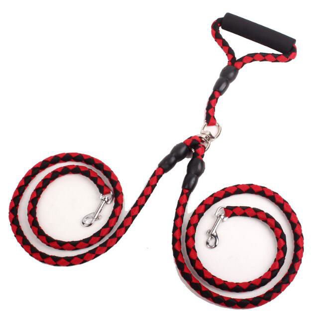 LovelyRLovely Double-Ended Traction Rope For Walking T Red LovelyRLovely  Dog Walking Double-Ended Traction Rope