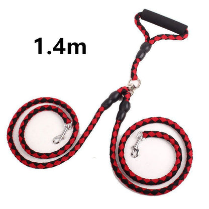 LovelyRLovely Double-Ended Traction Rope For Walking T Red1.4m LovelyRLovely  Dog Walking Double-Ended Traction Rope