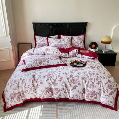 LovelyRLovely duvet set LovelyRLovely Satin Egyptian Cotton 4pcs Duvet Set