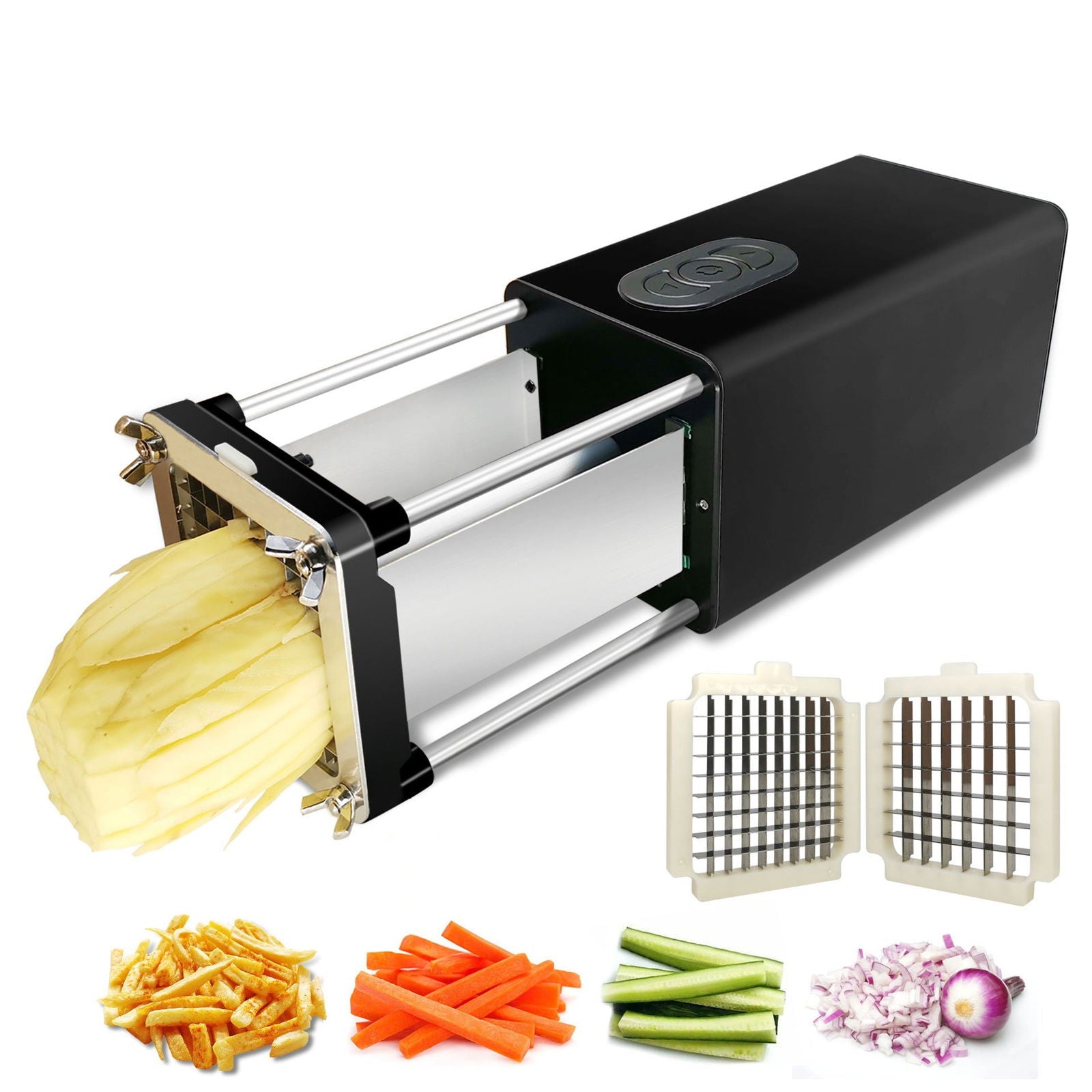 LovelyRLovely Electric French Fry Cutter With Blades Black / AU LovelyRLovely Electric French Fry Cutter With Stainless Steel Blades