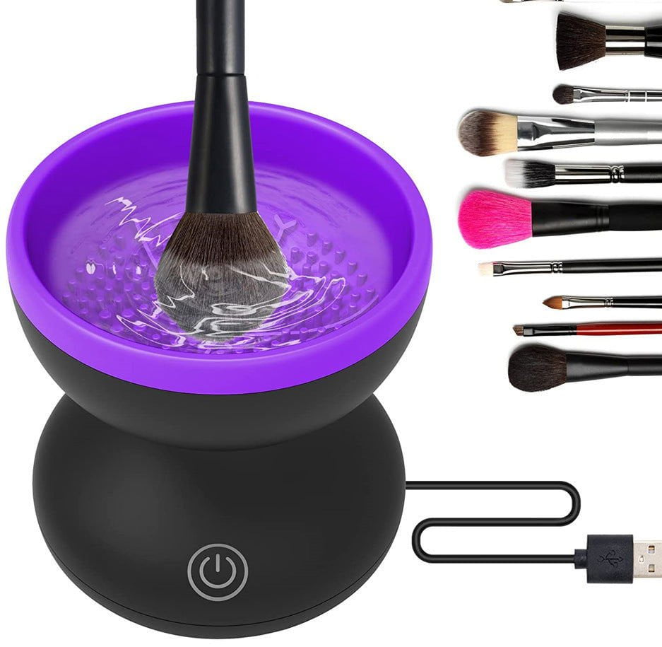 LovelyRLovely Electric Makeup Brush Cleaner Machine Po Purple LovelyRLovely Melanther Electric Makeup Brush Cleaner