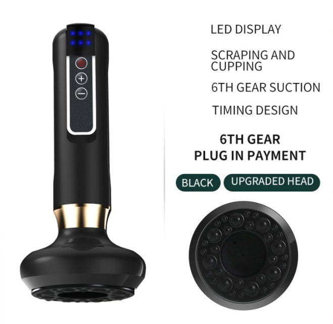 LovelyRLovely Electric Vacuum Cupping Massager For Bod Black / 6speed charging / USB LovelyRLovely Electric Vacuum Cupping Anti-Cellulite Suction Cup Gua Sha Massage