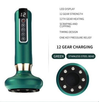 LovelyRLovely Electric Vacuum Cupping Massager For Bod Green / 12speed charging A15 / USB LovelyRLovely Electric Vacuum Cupping Anti-Cellulite Suction Cup Gua Sha Massage