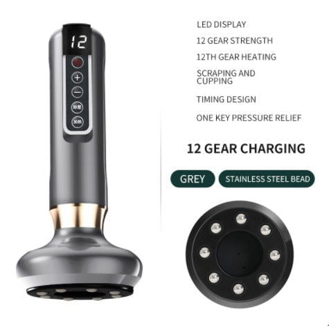 LovelyRLovely Electric Vacuum Cupping Massager For Bod Grey / 12speed charging A15 / USB LovelyRLovely Electric Vacuum Cupping Anti-Cellulite Suction Cup Gua Sha Massage