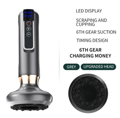 LovelyRLovely Electric Vacuum Cupping Massager For Bod Grey / 6speed charging / USB LovelyRLovely Electric Vacuum Cupping Anti-Cellulite Suction Cup Gua Sha Massage