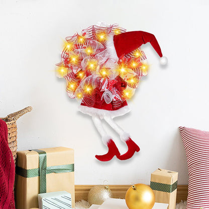 LovelyRLovely Elf Christmas Decorative Garland Pendant Red With Light Elf Christmas Decorative Garland Pendant